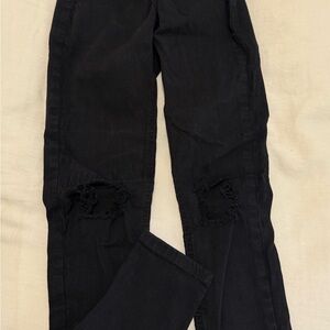 Topshop Black Distressed Jamie Jeans